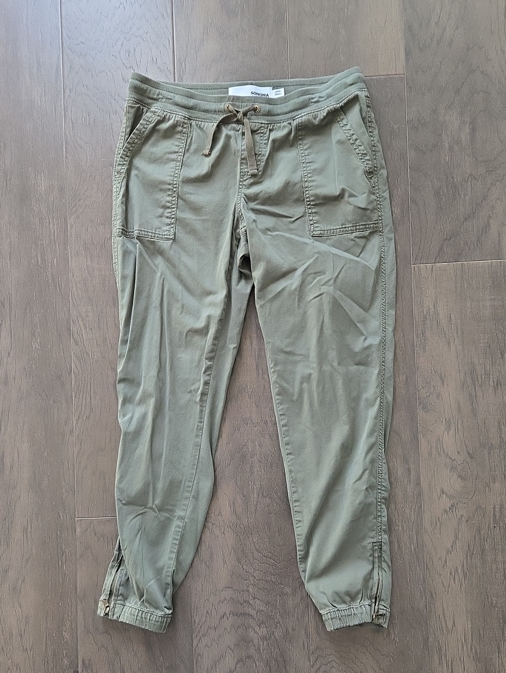 Sonoma Olive Drawstring Utility Joggers